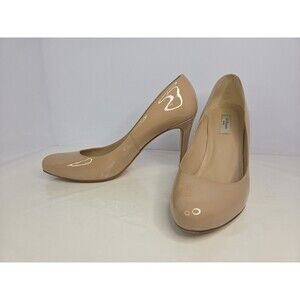 LK BENNETT LONDON Nude PATENT Leather Stiletto Heeled Pumps Sz 40 Made In Spain